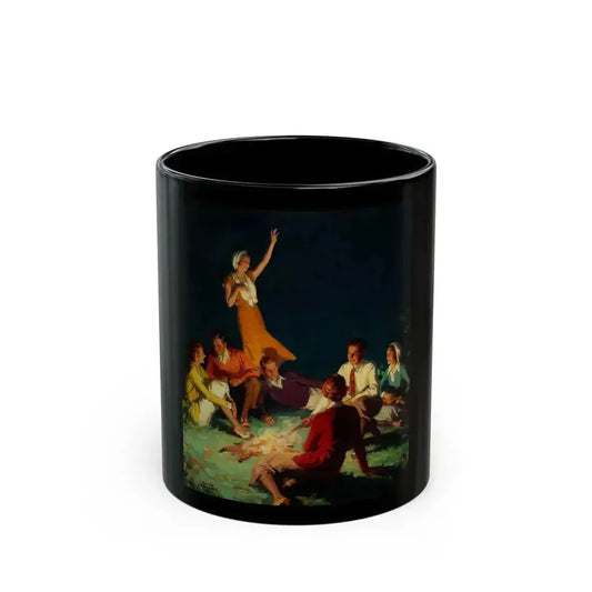 By the Bonfire, The Country Gentleman Magazine cover, September 1931 - Black Coffee Mug 11oz - Go Mug Yourself