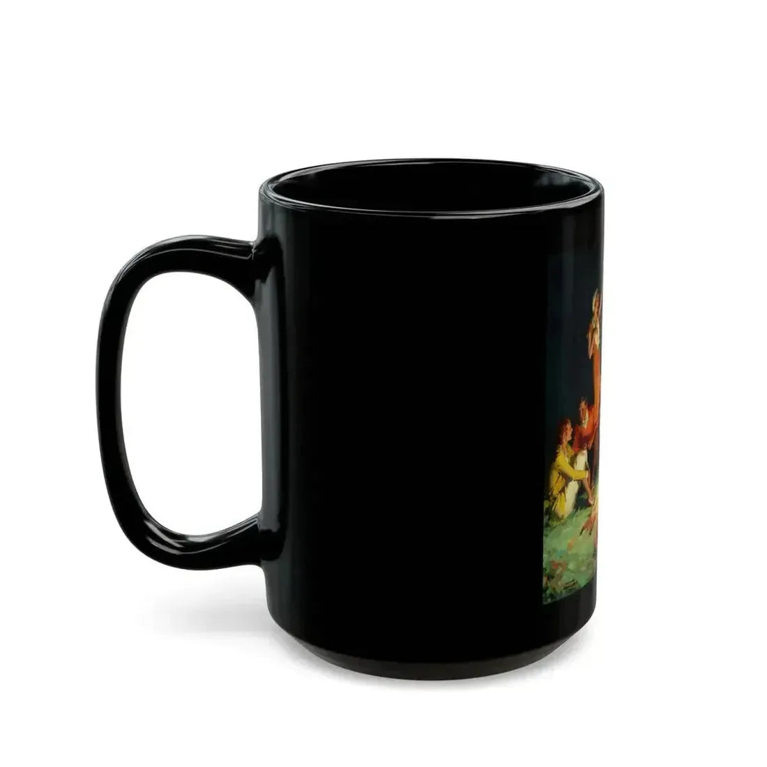 By the Bonfire, The Country Gentleman Magazine cover, September 1931 - Black Coffee Mug - Go Mug Yourself