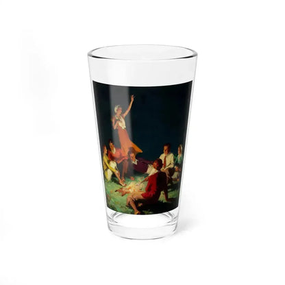 By the Bonfire, The Country Gentleman Magazine cover, September 1931 (Magazine Illustration) Pint Glass 16oz - Go Mug Yourself