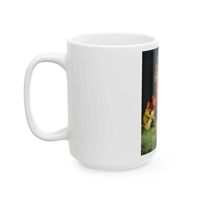 By the Bonfire, The Country Gentleman Magazine cover, September 1931 - White Coffee Mug - Go Mug Yourself