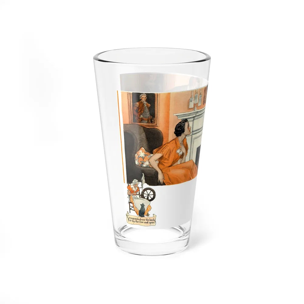 By the Fire, 1934 (Magazine Illustration) Pint Glass 16oz-Go Mug Yourself