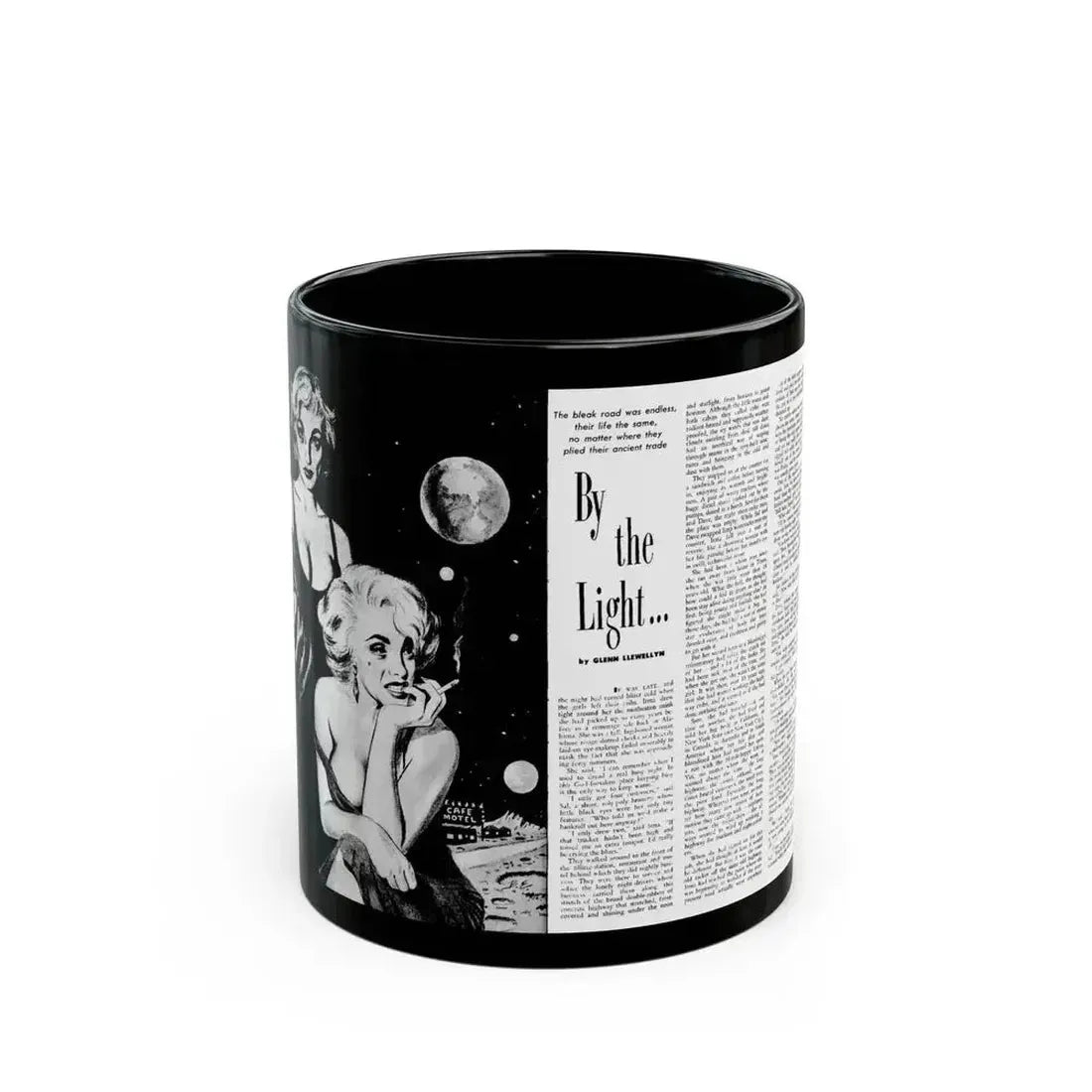 By the Light, Adam magazine, October 1958 - Black Coffee Mug 11oz - Go Mug Yourself