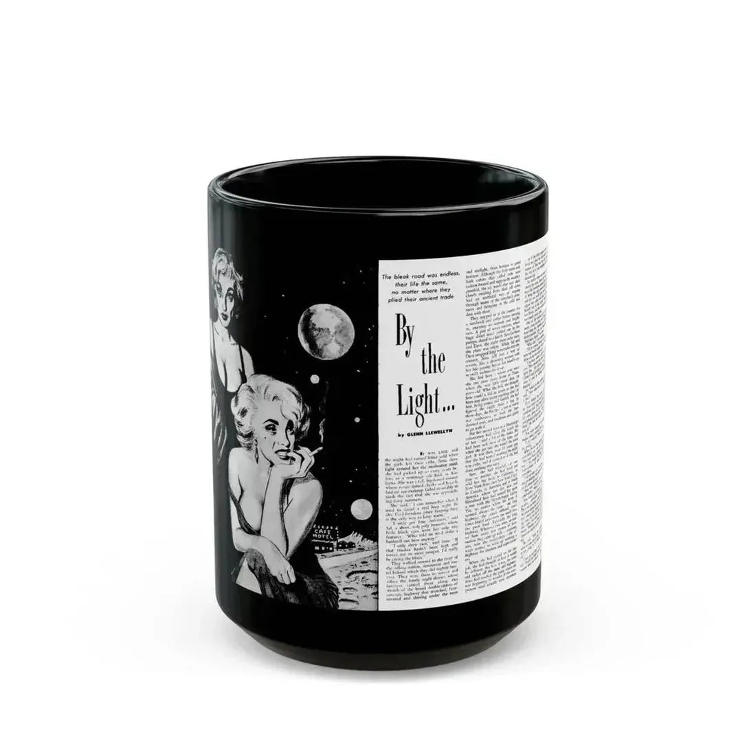 By the Light, Adam magazine, October 1958 - Black Coffee Mug 15oz - Go Mug Yourself