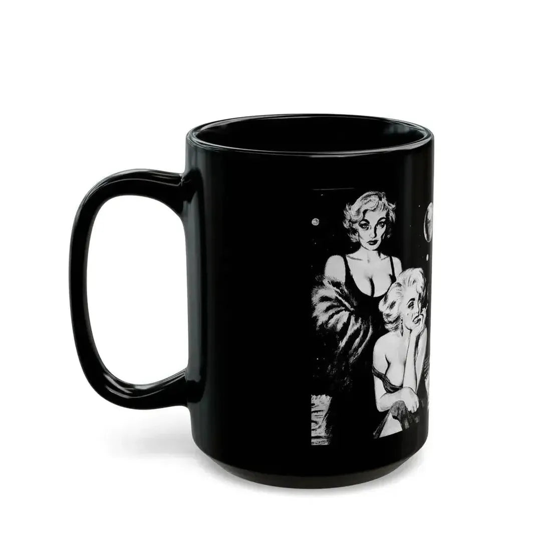 By the Light, Adam magazine, October 1958 - Black Coffee Mug - Go Mug Yourself