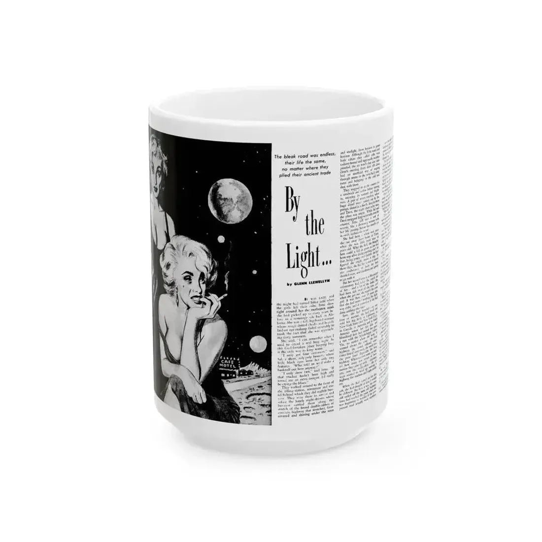 By the Light, Adam magazine, October 1958 - White Coffee Mug 15oz - Go Mug Yourself