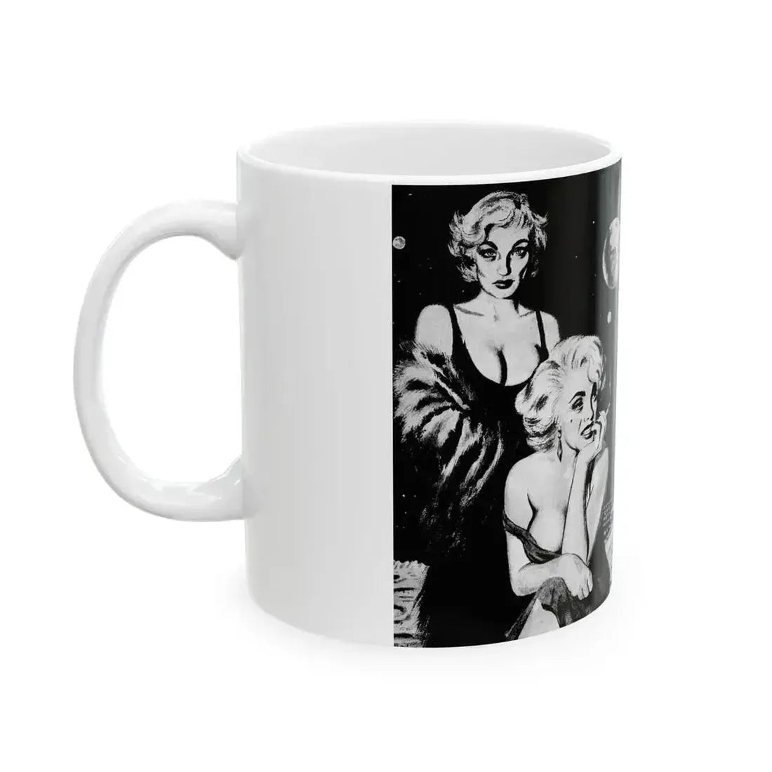 By the Light, Adam magazine, October 1958 - White Coffee Mug - Go Mug Yourself