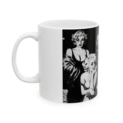 By the Light, Adam magazine, October 1958 - White Coffee Mug - Go Mug Yourself