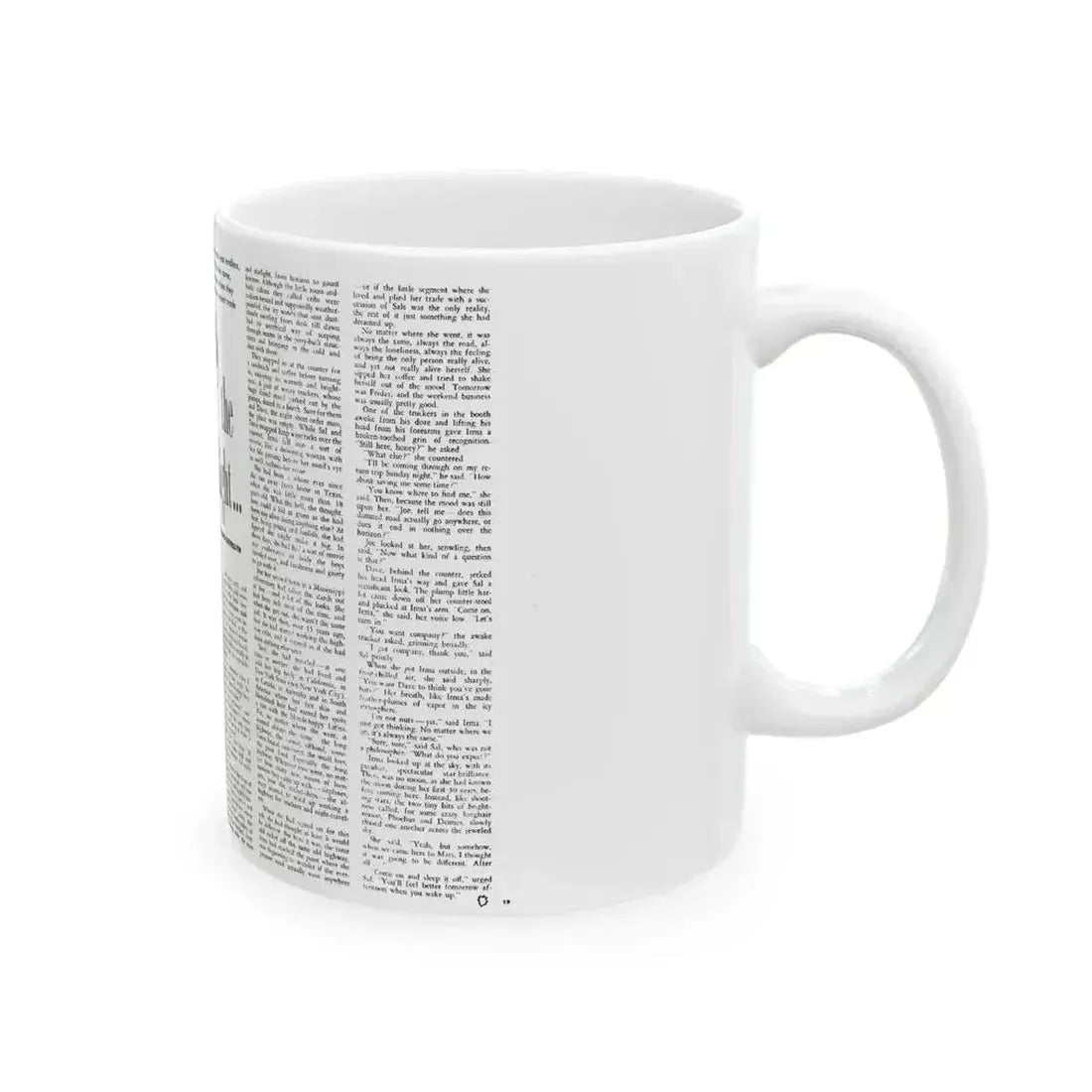 By the Light, Adam magazine, October 1958 - White Coffee Mug - Go Mug Yourself