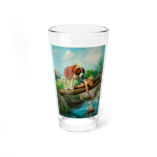 By the Seat of His Pants (Magazine Illustration) Pint Glass 16oz-16oz-Go Mug Yourself