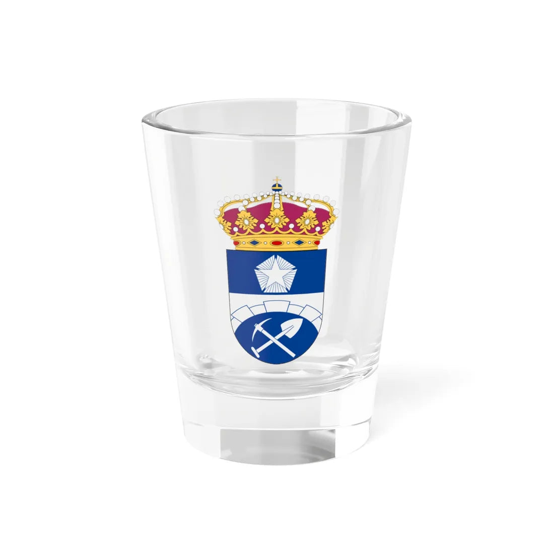 Byggnads- och reparationsberedskapen vapen (Sweden) (Coat of Arms) Shot Glass 1.5oz 1.5oz - Go Mug Yourself