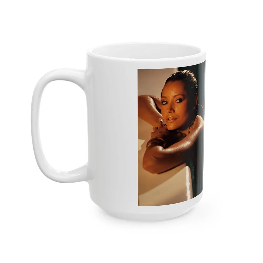 Barbara Carrera #99 (Vintage Female Icon) White Coffee Mug-Go Mug Yourself