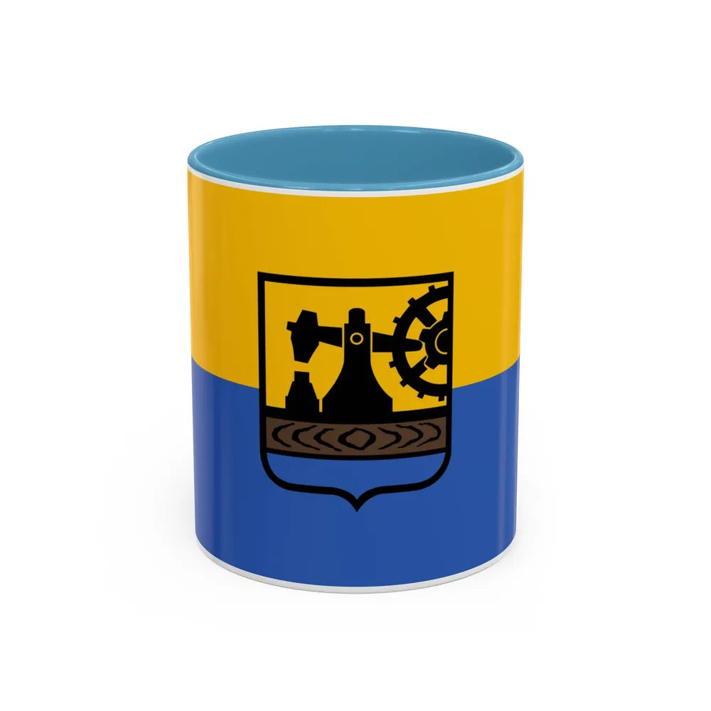 Flag of Katowice Poland - Accent Coffee Mug-11oz-Light Blue-Go Mug Yourself