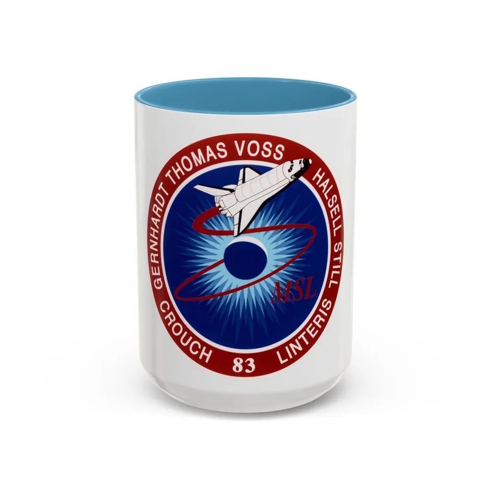 STS 83 (NASA) Accent Coffee Mug-15oz-Light Blue-Go Mug Yourself