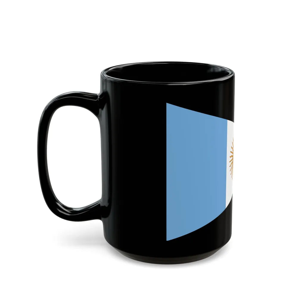 Flag of Argentine Commandante Superior 1894 to 1904 - Black Coffee Mug-Go Mug Yourself