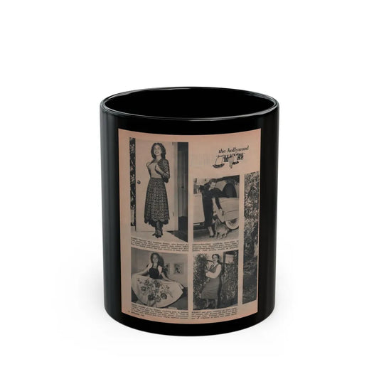 Terry Moore #638 - Magazine Page 4 B&W Photos+4 Captions (Vintage Female Icon) Black Coffee Mug-11oz-Go Mug Yourself