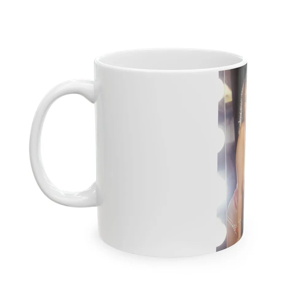 Linda Blair #260 - Partially Topless (Vintage Female Icon) White Coffee Mug-Go Mug Yourself