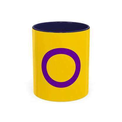 Intersex Pride Flag - Accent Coffee Mug-11oz-Navy-Go Mug Yourself