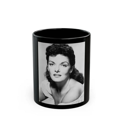 Jane Russell #15 (Vintage Female Icon) Black Coffee Mug-11oz-Go Mug Yourself