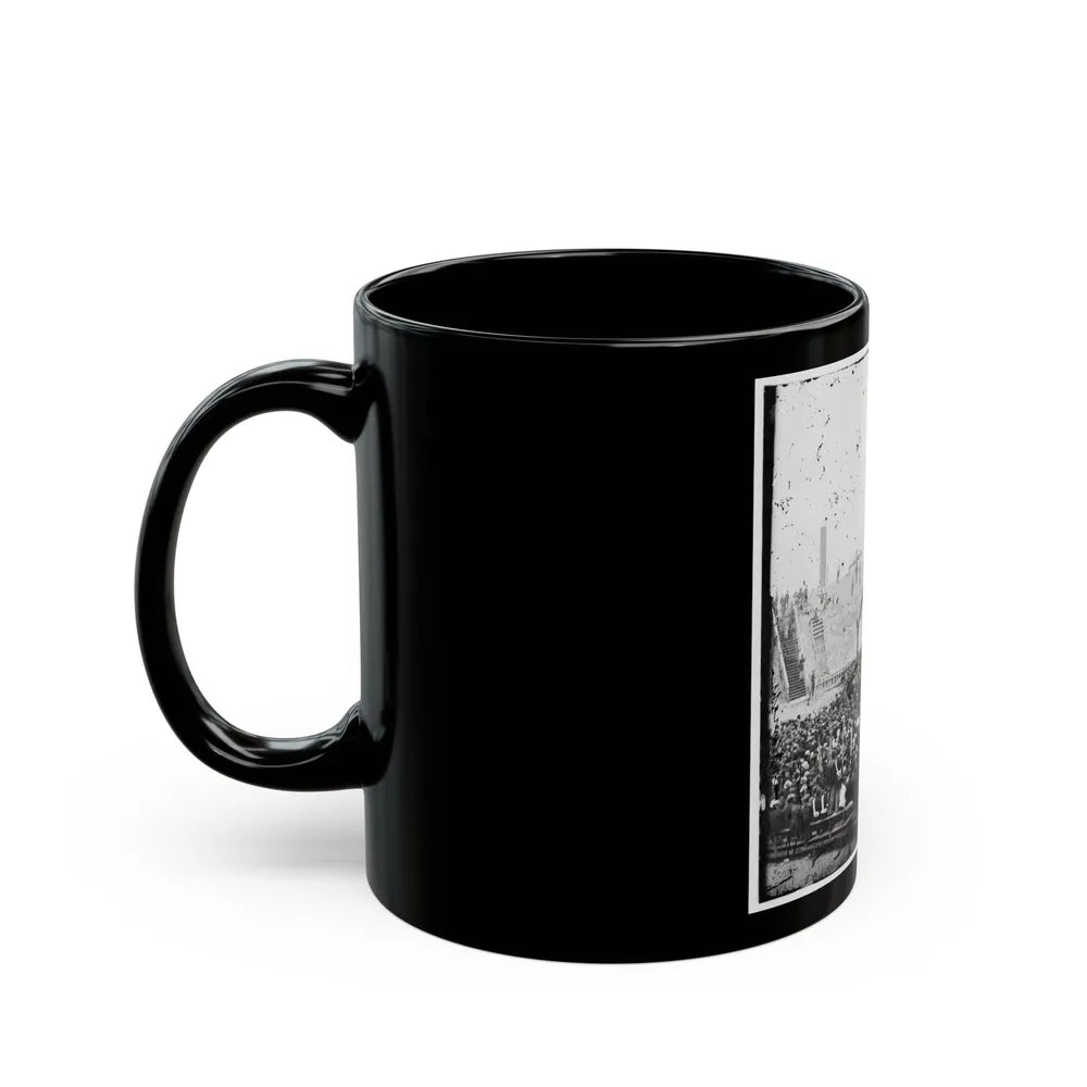 Charleston, S.C. Flag-Raising Ceremony, With Brevet Maj. Gen. Robert Anderson And Henry Ward Beecher Present (U.S. Civil War) Black Coffee Mug-Go Mug Yourself