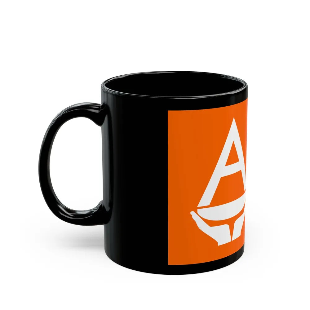 Proposed flag of Antarctica Whitney Smith - Black Coffee Mug-Go Mug Yourself