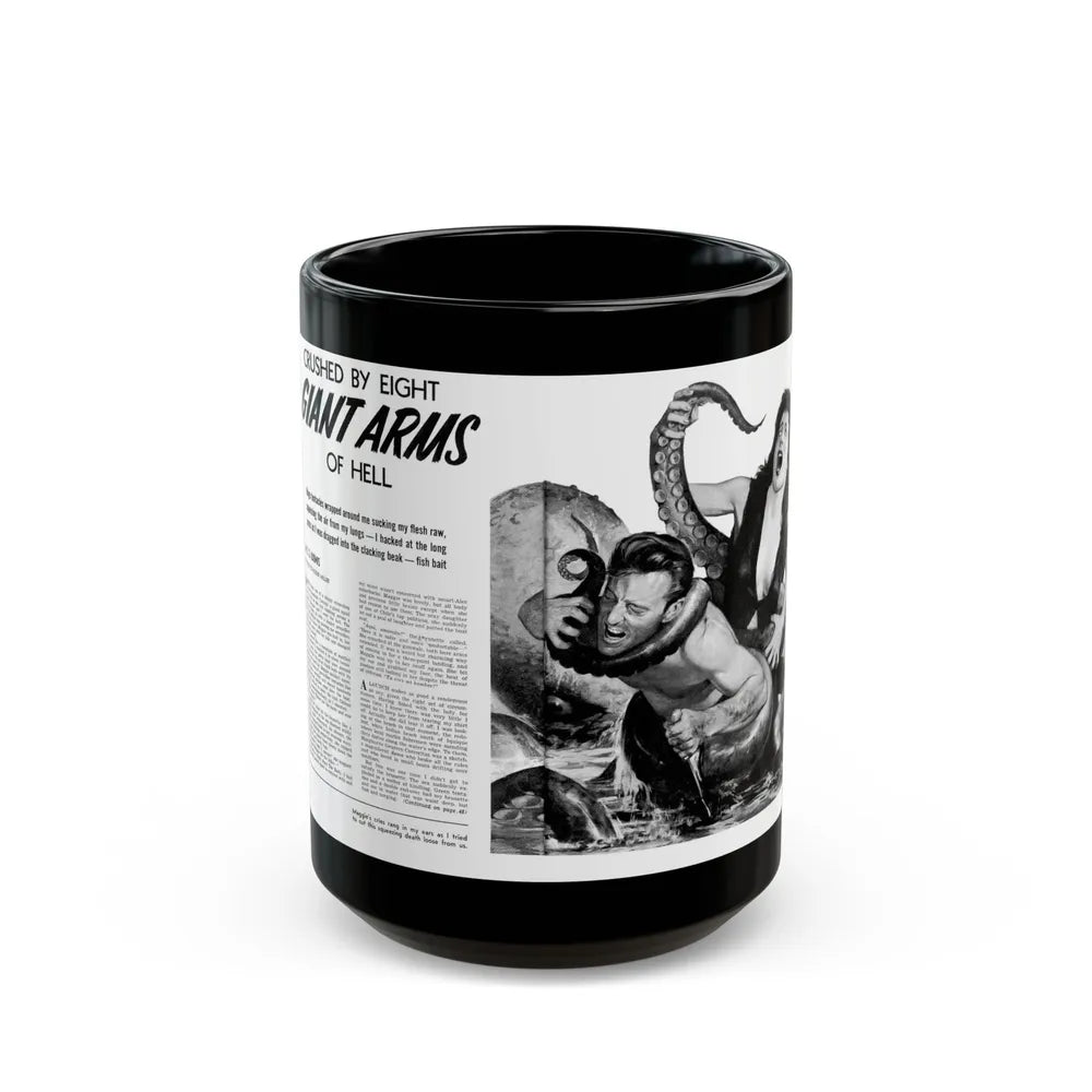 Giant Arms, True Men Stories, April 1959 - Black Coffee Mug-15oz-Go Mug Yourself