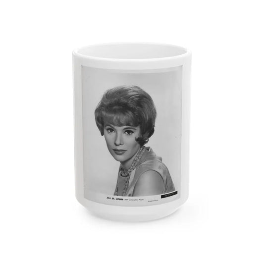 Jill St. John #212 (Vintage Female Icon) White Coffee Mug-15oz-Go Mug Yourself