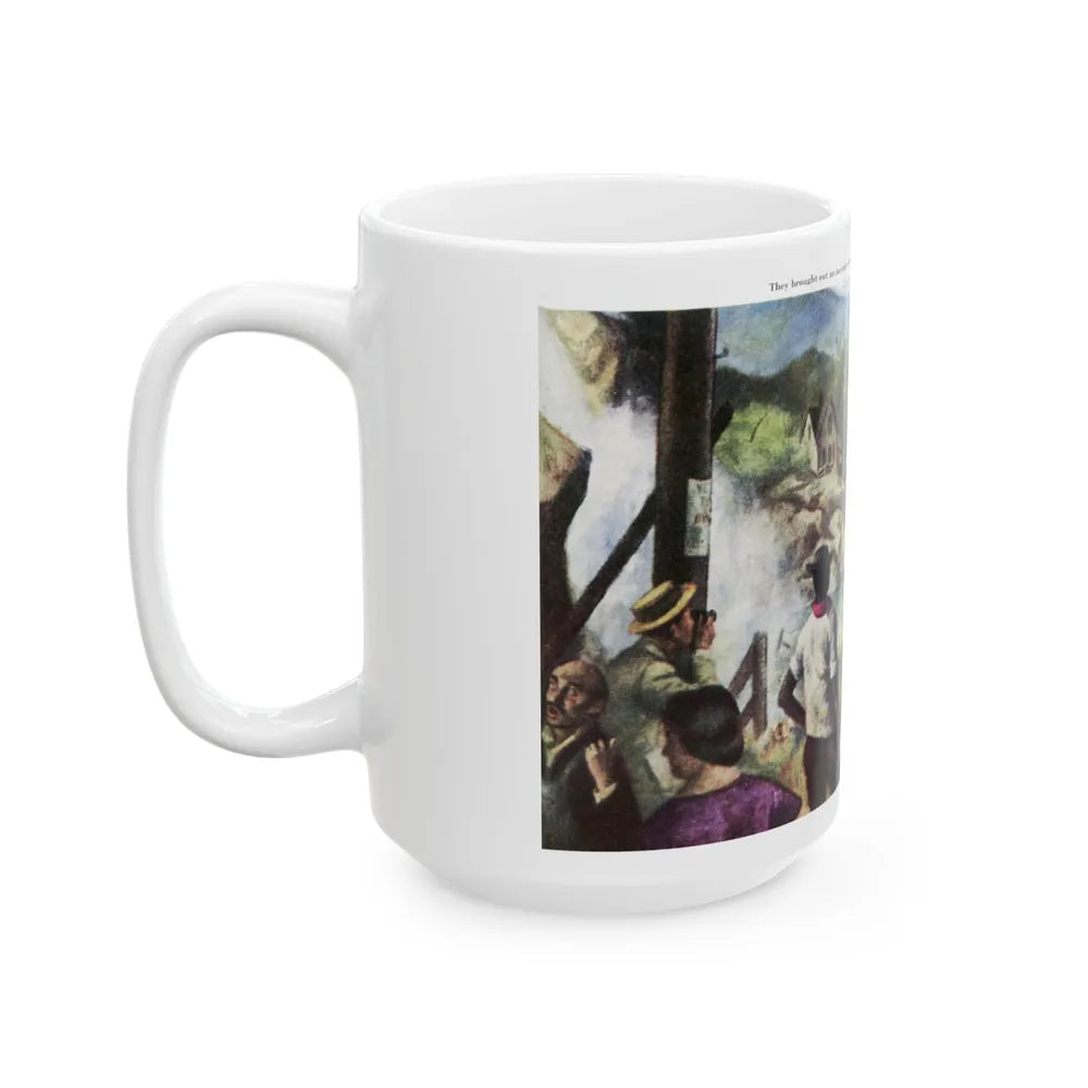 Fugitive From Terror (3), Saturday Evening Post, April 9, 1949 - White Coffee Mug-Go Mug Yourself