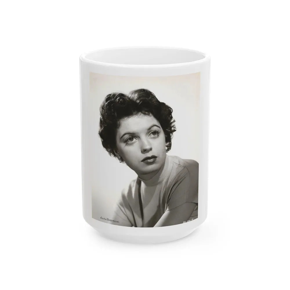 Faith Domergue #07 (Vintage Female Icon) White Coffee Mug-15oz-Go Mug Yourself