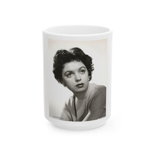 Faith Domergue #07 (Vintage Female Icon) White Coffee Mug-15oz-Go Mug Yourself