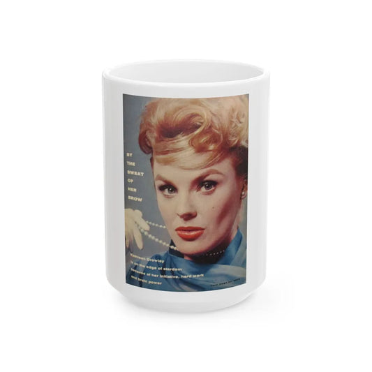 Kathleen Crowley #23 (Vintage Female Icon) White Coffee Mug-15oz-Go Mug Yourself