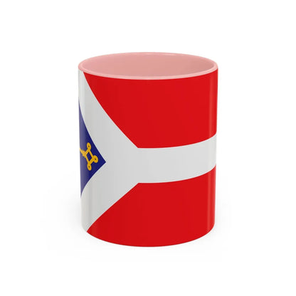 Flag of Gori Georgia - Accent Coffee Mug-11oz-Pink-Go Mug Yourself