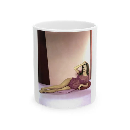 Pamela Tiffin #203 - 8x10 Color Full Body Photo from 1964 (Vintage Female Icon) White Coffee Mug-11oz-Go Mug Yourself