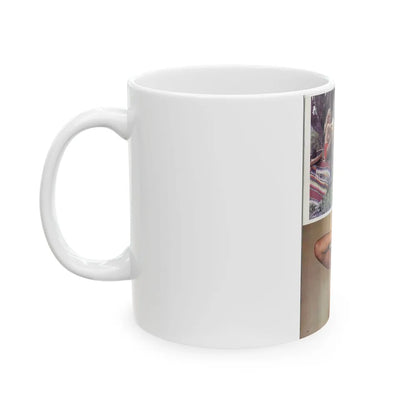 Julie Ege #147 - Topless Mag. Photos & Article (Vintage Female Icon) White Coffee Mug-Go Mug Yourself