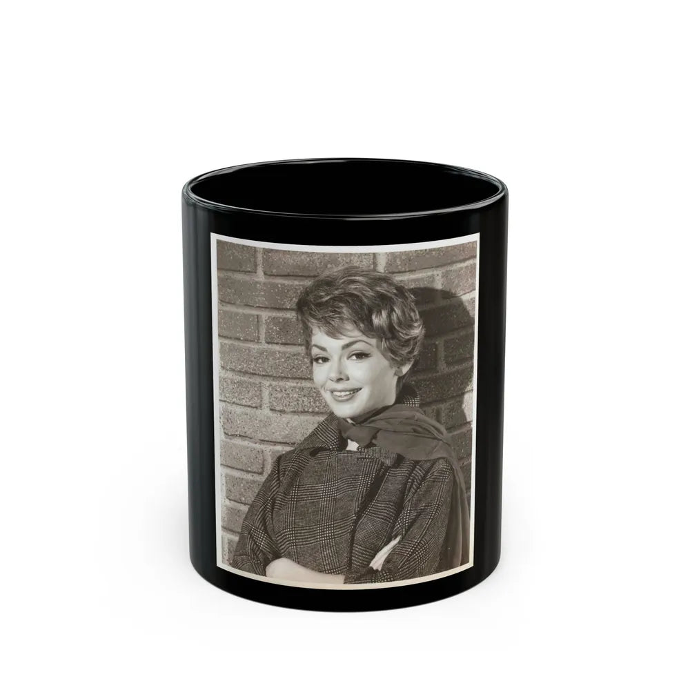 Barbara Rush #163 (Vintage Female Icon) Black Coffee Mug-11oz-Go Mug Yourself