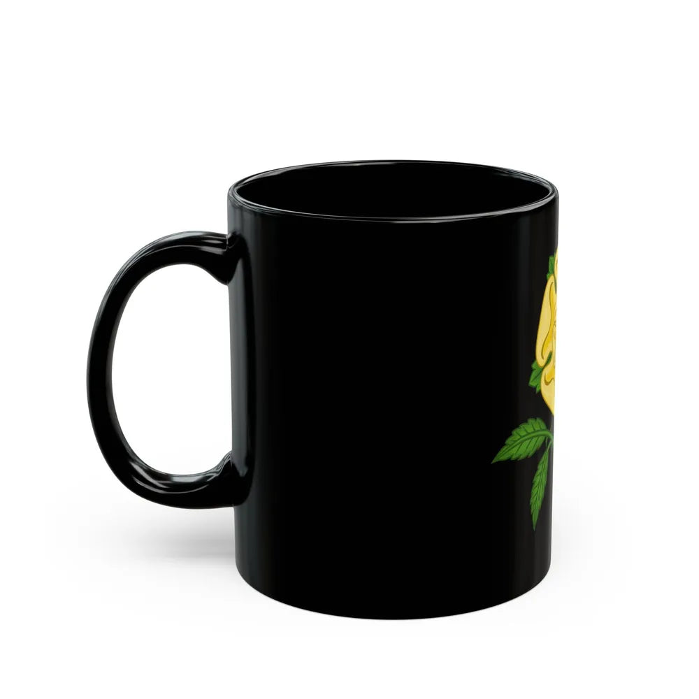 Golden Rose Badge - Black Coffee Mug-Go Mug Yourself