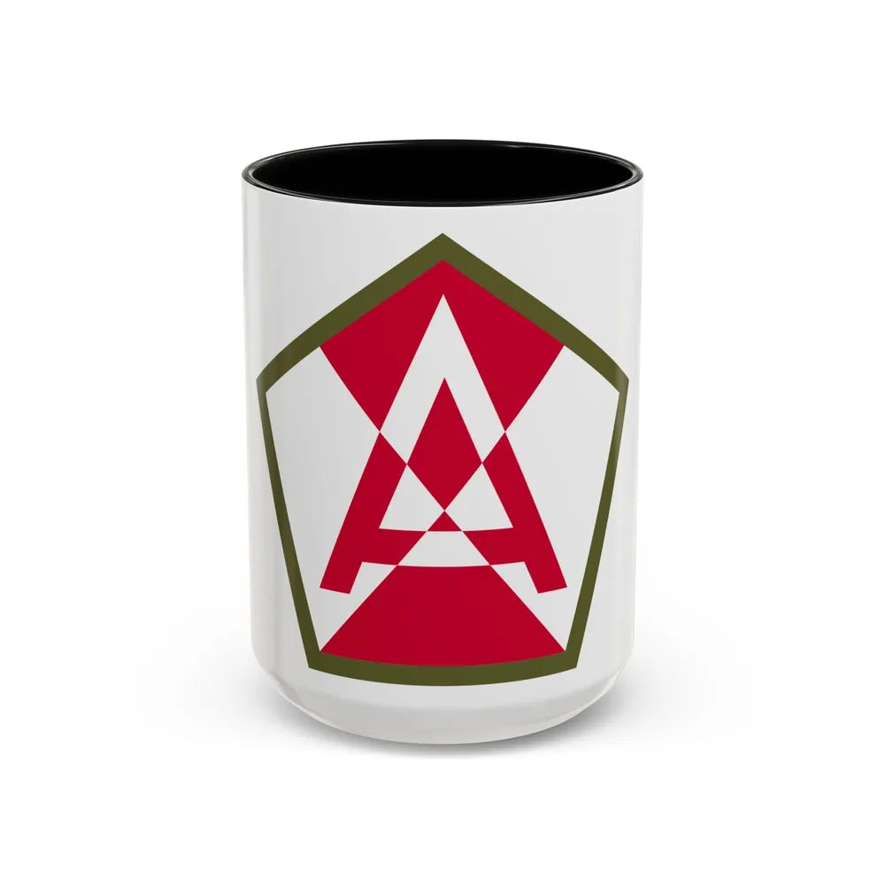 Fifteenth United States (U.S. Army) Accent Coffee Mug-15oz-Black-Go Mug Yourself