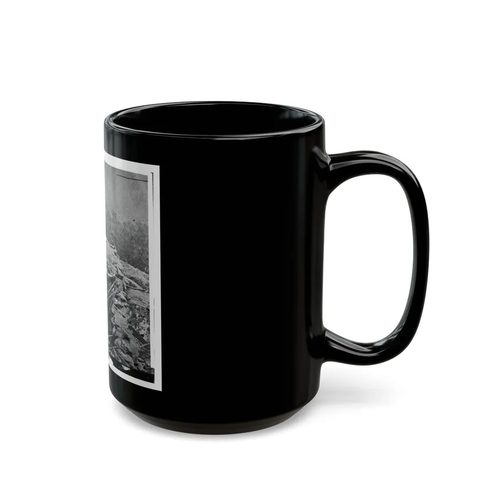 Gettysburg, Pa. Interior View Of Breastworks On Extreme Left Of The Federal Line (U.S. Civil War) Black Coffee Mug-Go Mug Yourself