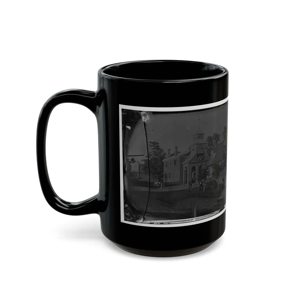 Culpeper Court House, Va. Court House, With A Group Of Confederates Captured At Cedar Mountain On Balcony (U.S. Civil War) Black Coffee Mug-Go Mug Yourself