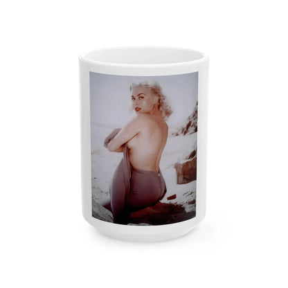 Jeanne Carmen #88 (Vintage Female Icon) White Coffee Mug-15oz-Go Mug Yourself