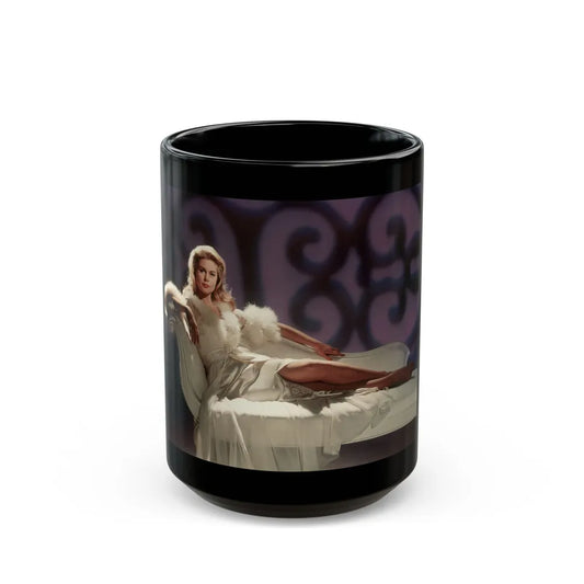 Elizabeth Montgomery #78 1 (Vintage Female Icon) Black Coffee Mug-15oz-Go Mug Yourself