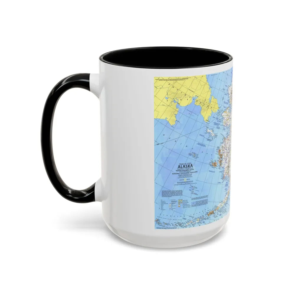 USA - Alaska (1975) (Map) Accent Coffee Mug-Go Mug Yourself