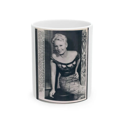 Kim Novak #128 (Vintage Female Icon) White Coffee Mug-11oz-Go Mug Yourself