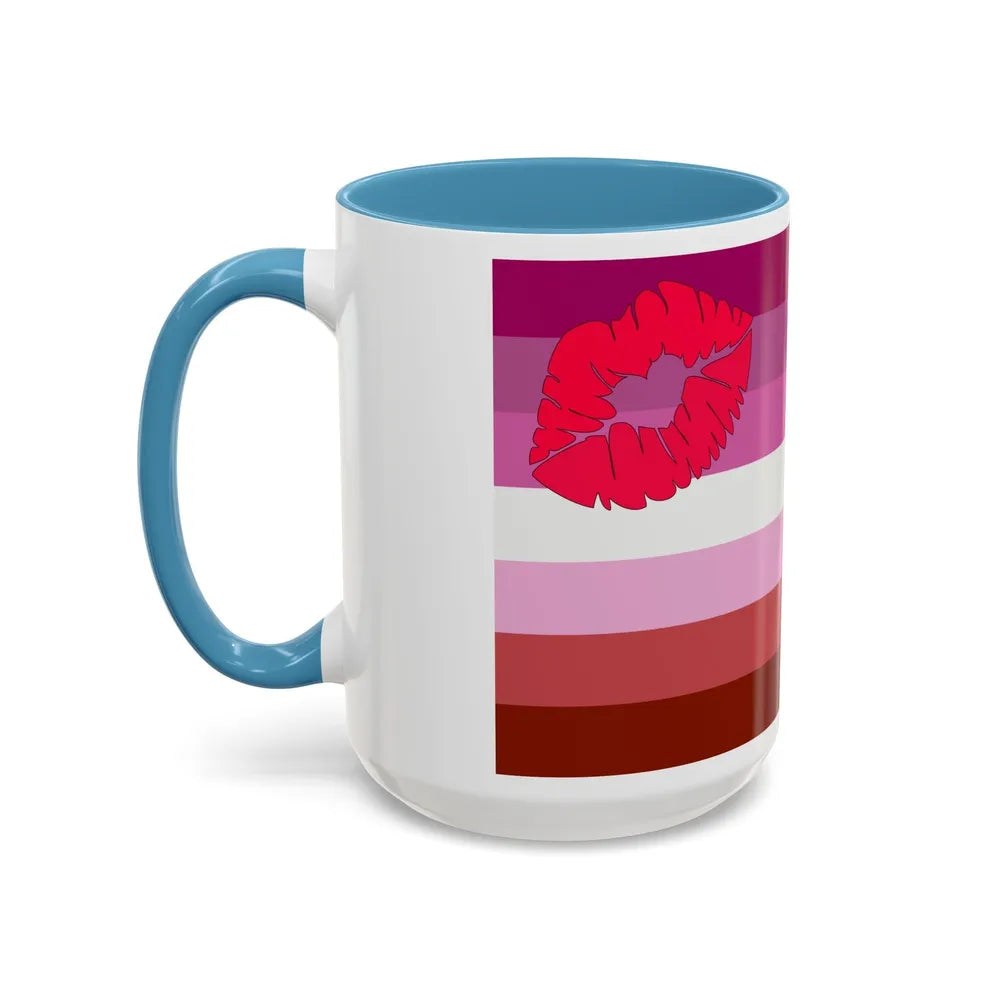 Lipstick lesbian Pride Flag - Accent Coffee Mug-Go Mug Yourself