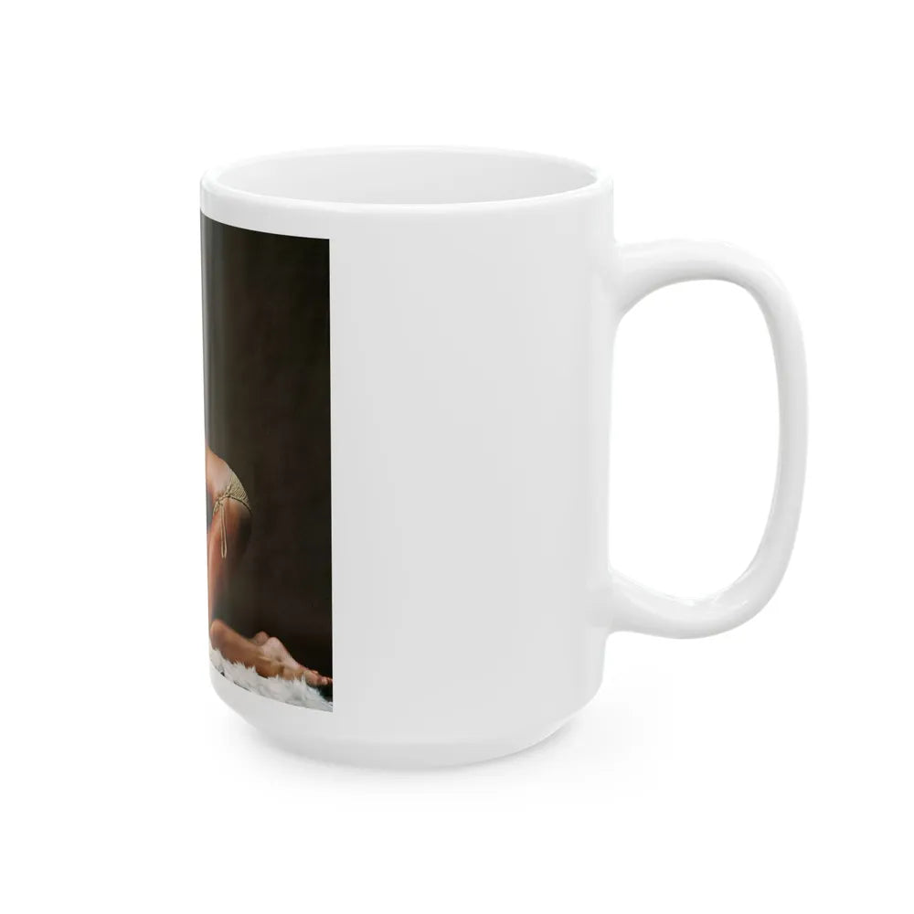 Caroline Munro #257 (Vintage Female Icon) White Coffee Mug-Go Mug Yourself