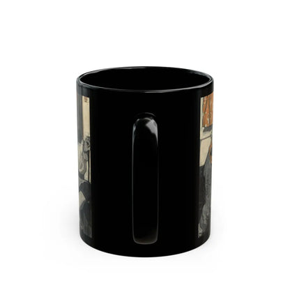 Captain Blood, American Magazine interior illustration - Black Coffee Mug-Go Mug Yourself