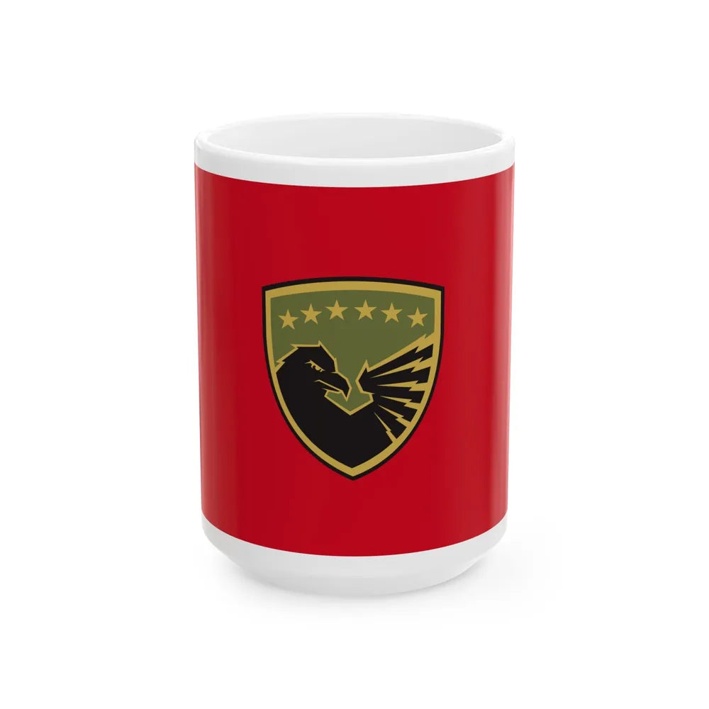 Flag of the Kosovo Security Force - White Coffee Mug-15oz-Go Mug Yourself