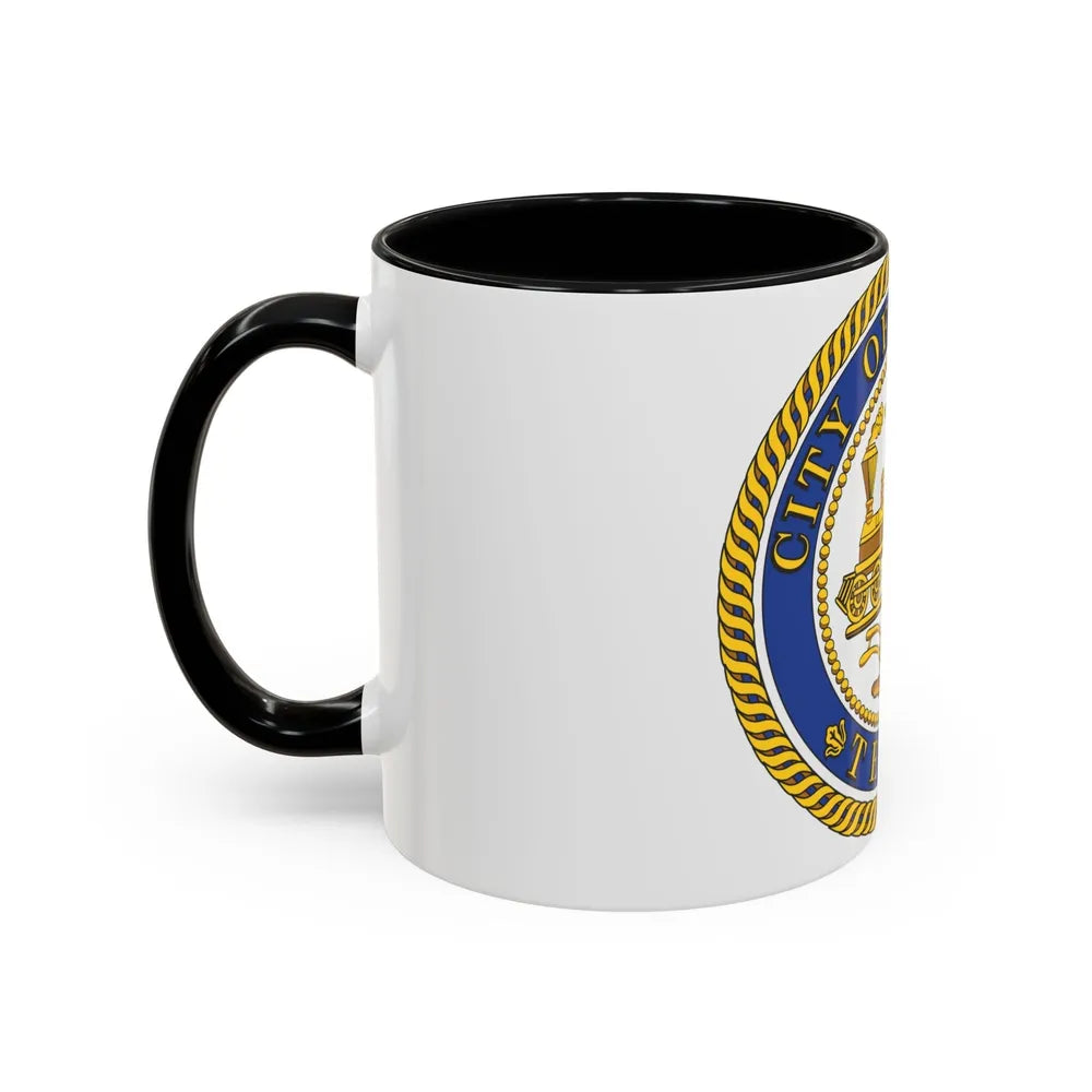 Seal of Houston Texas - Accent Coffee Mug-Go Mug Yourself