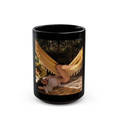 Julie Newmar #283 - Topless (Vintage Female Icon) Black Coffee Mug-15oz-Go Mug Yourself