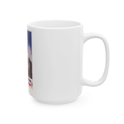 Soviet Era Poster 585 - White Coffee Mug-Go Mug Yourself