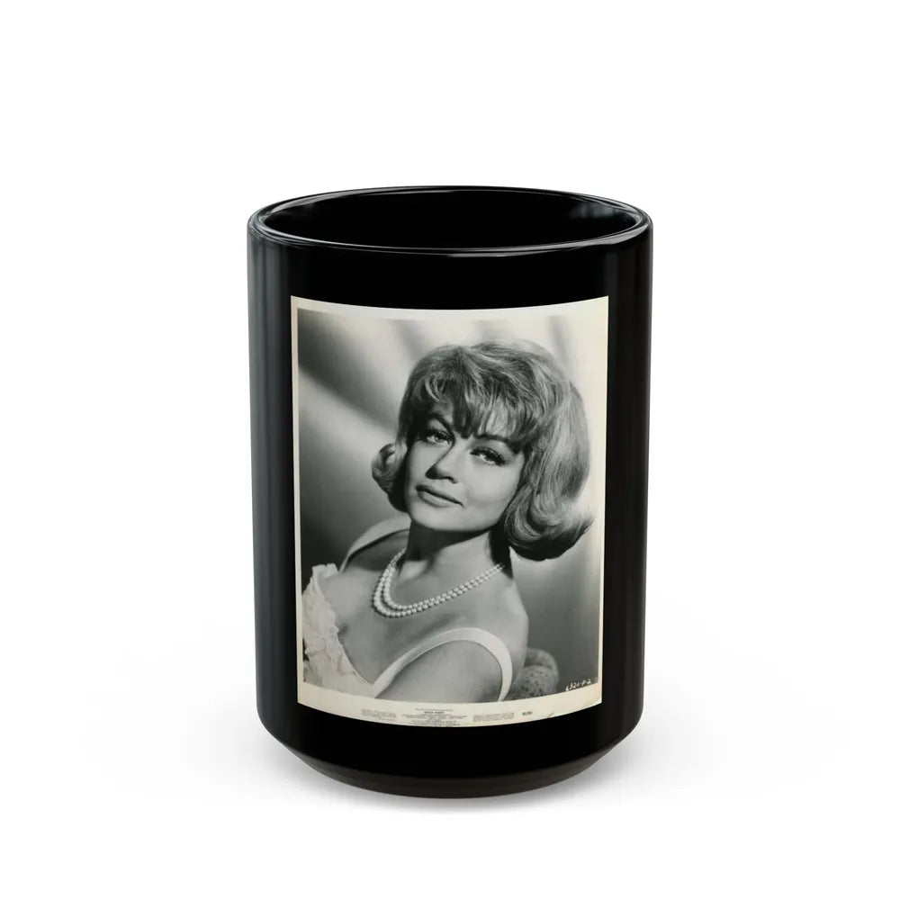 Dorothy Malone #119 (Vintage Female Icon) Black Coffee Mug-15oz-Go Mug Yourself